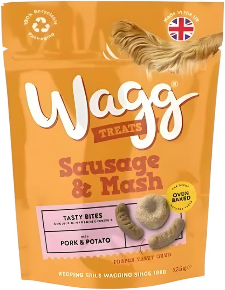 Wagg Dog Treats Sausage & Mash 125G, White